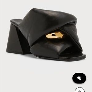 JW Anderson twisted chain lambskin sandals, NWT, black, size 36